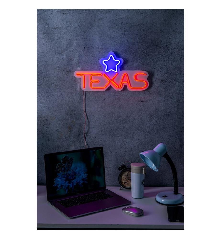 Illuminazione decorativa a LED in plastica, strisce al neon flessibili rosse e blu, tensione di esercizio 12 V CC
