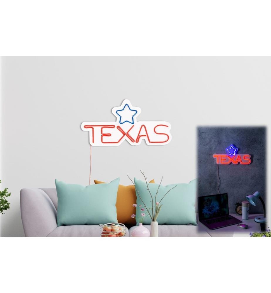 Illuminazione decorativa a LED in plastica, strisce al neon flessibili rosse e blu, tensione di esercizio 12 V CC
