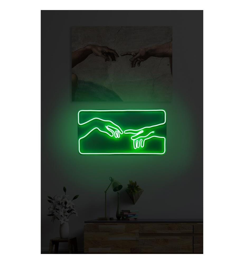 Éclairage décoratif à LED en plastique, vert, bandes de néon flexibles, tension d'alimentation 12 V
