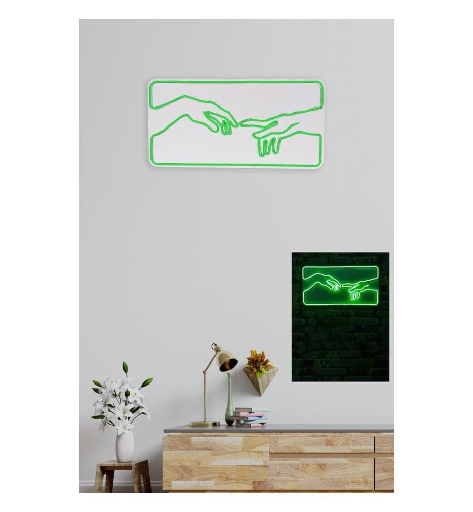 Éclairage décoratif à LED en plastique, vert, bandes de néon flexibles, tension d'alimentation 12 V