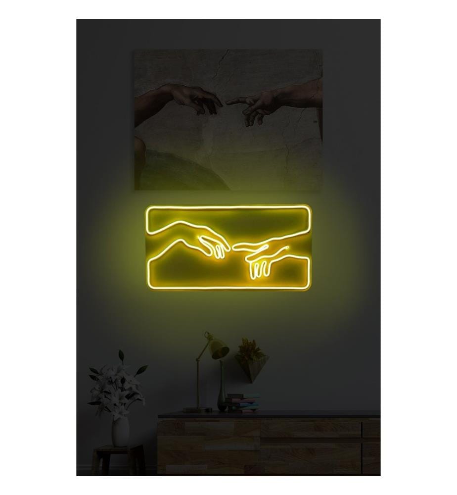 Illuminazione decorativa a LED in plastica, strisce al neon flessibili gialle, tensione di esercizio 12 V CC