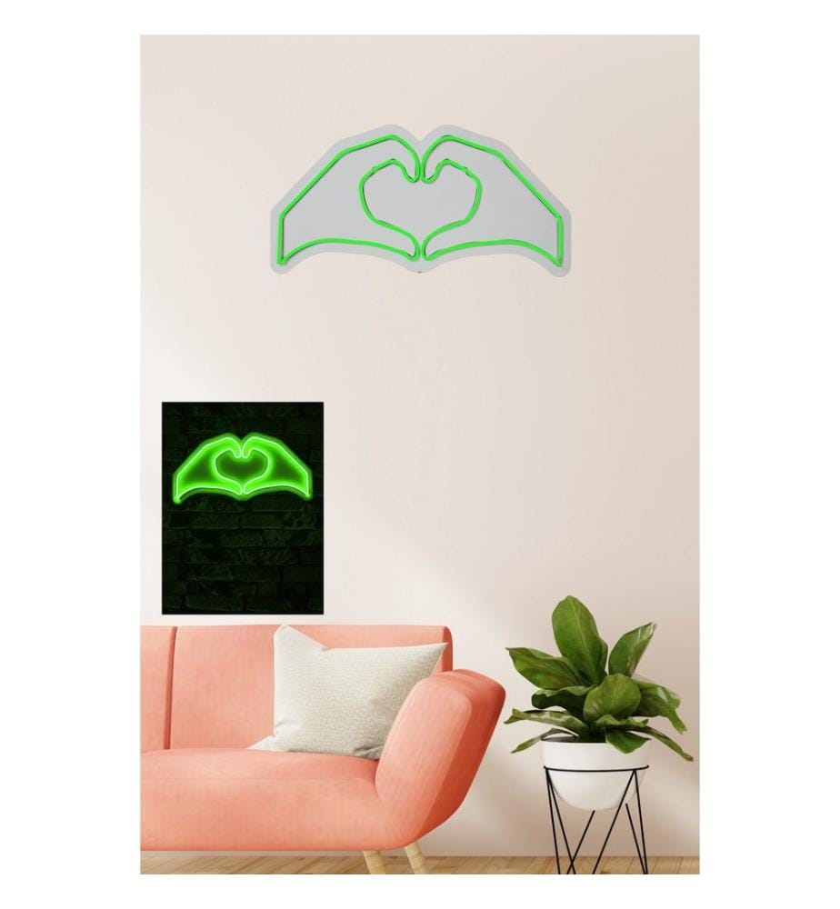 Illuminazione decorativa a LED in plastica, verde, strisce al neon flessibili, tensione di esercizio 12 V CC