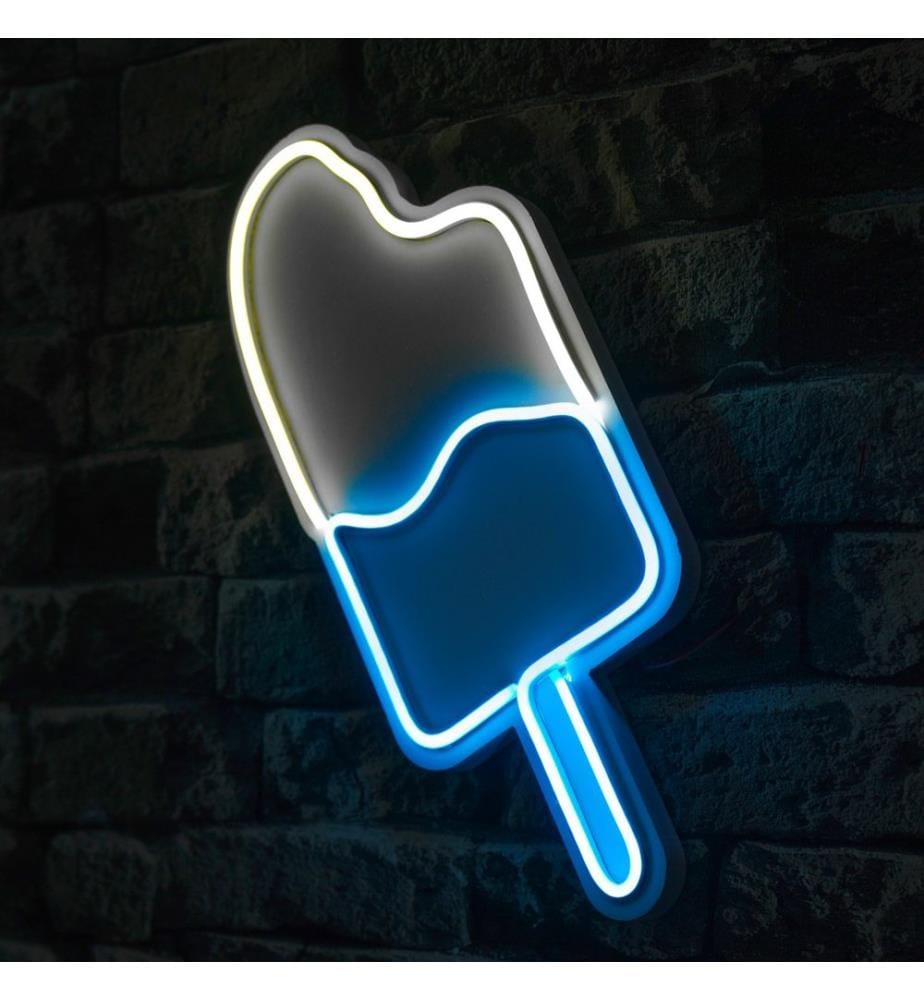 Illuminazione decorativa a LED in plastica, strisce al neon flessibili bianche e blu, tensione di esercizio 12 V CC
