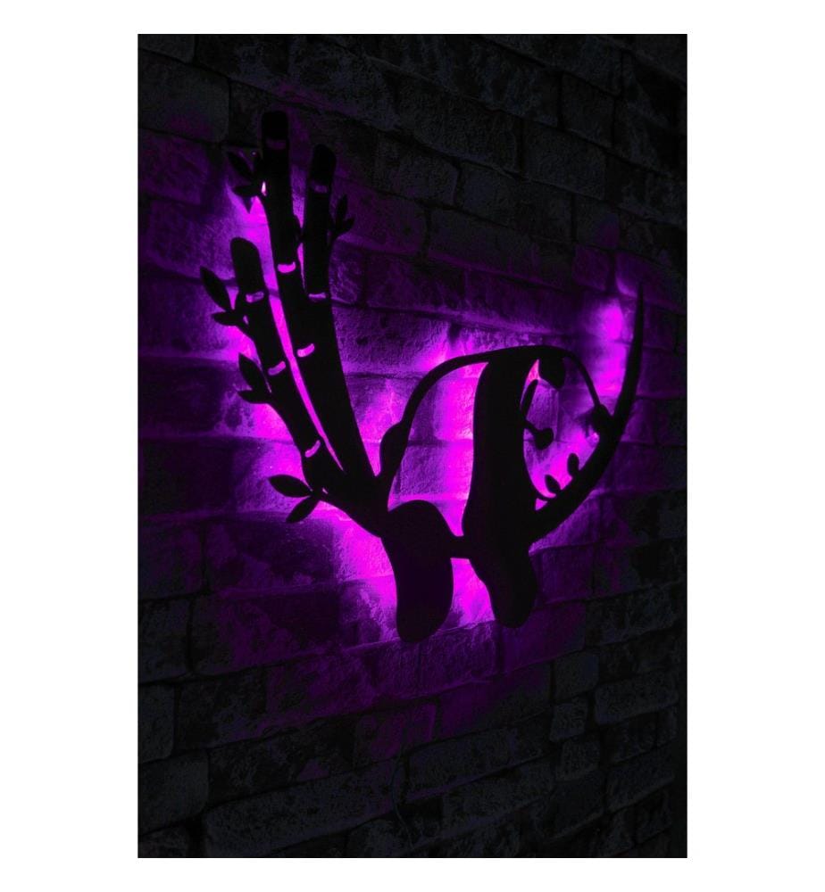 Éclairage décoratif à LED, rose, socle en MDF noir, 60 LEDs/m de bande LED