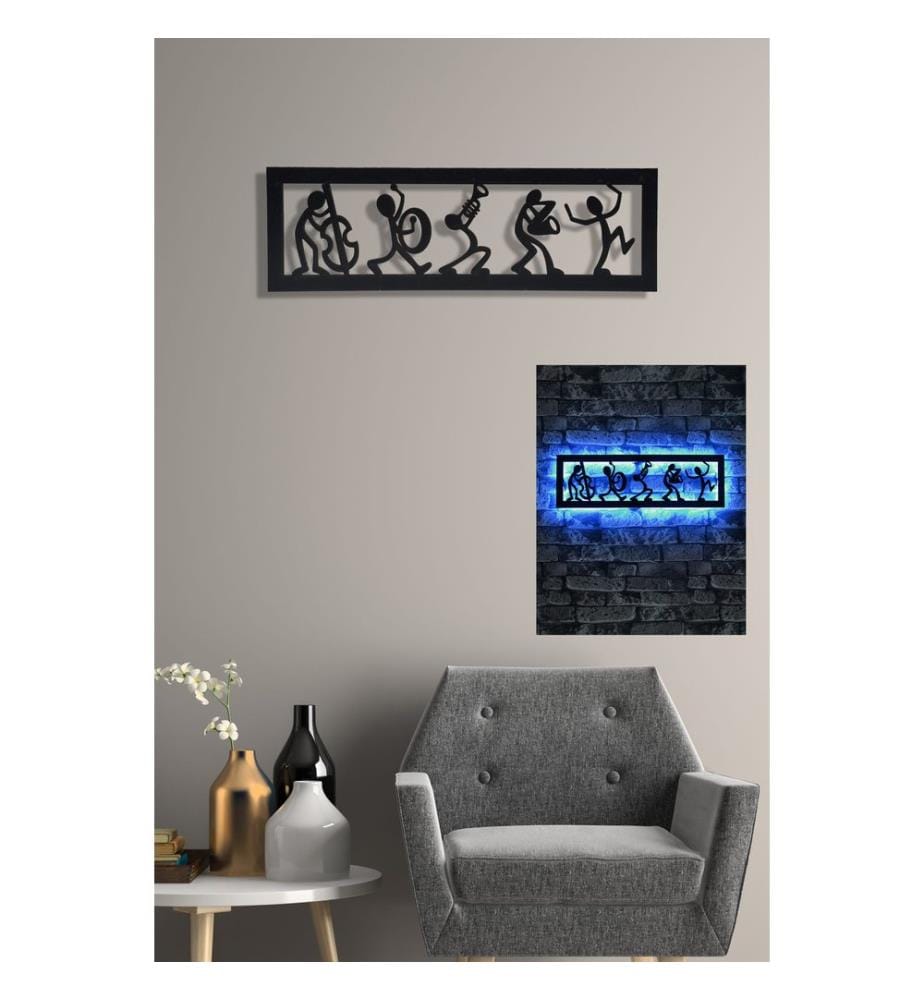 Decorative Led Lighting, Blue, Black MDF Board Base, 60 Leds/M Led Stripes