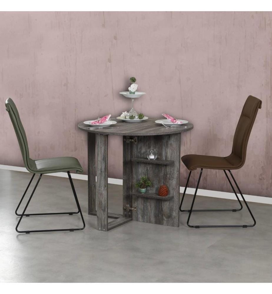 Table pliante, pin Jackson, panneau de particules mélaminé