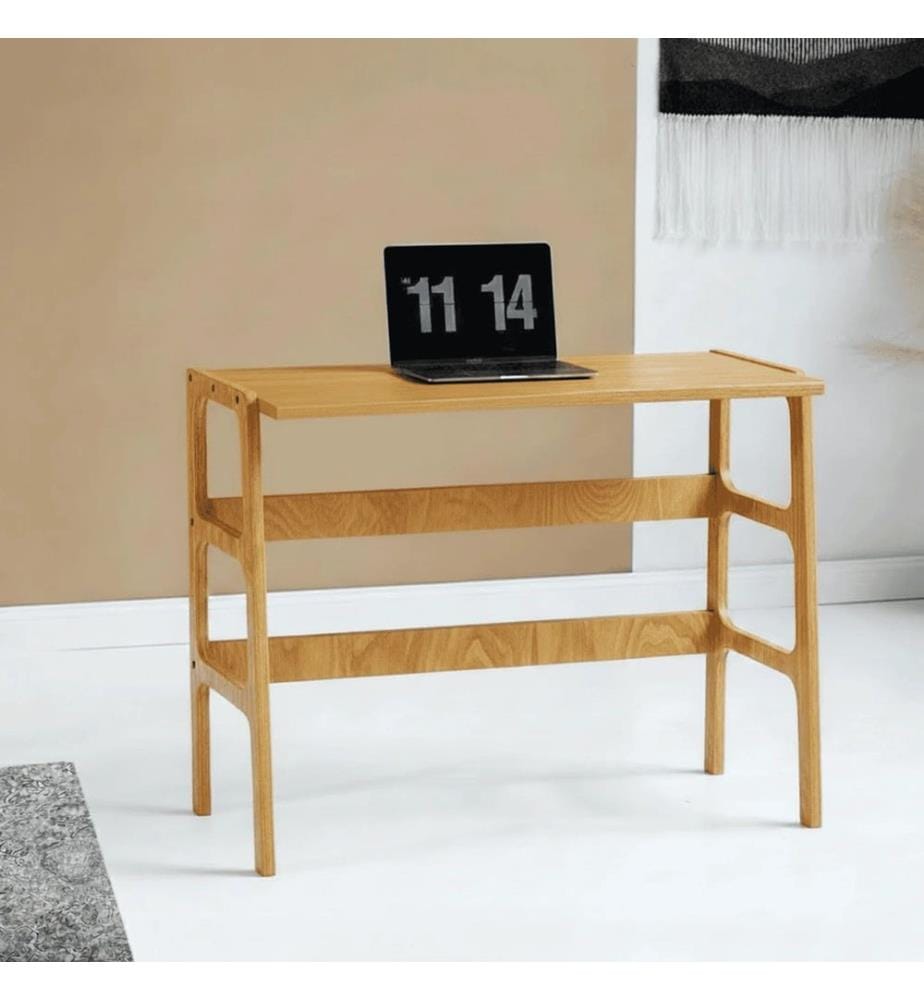 Schreibtisch, 100 % Hornbuchen-Sperrholz, Teak