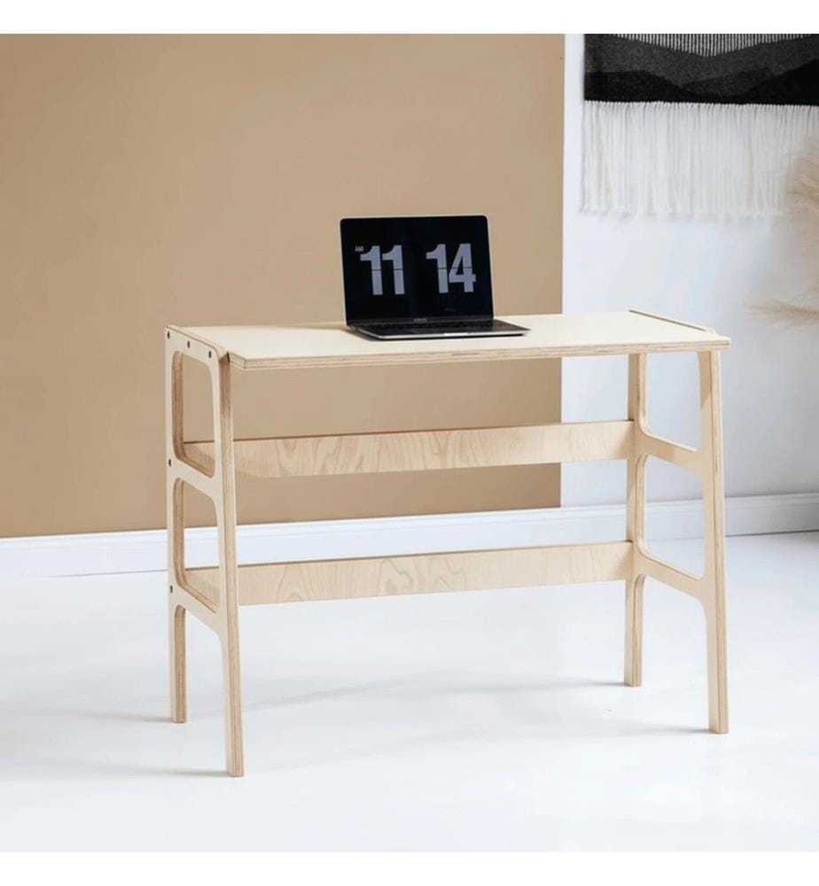 Schreibtisch, 100 % Hornbuchen-Sperrholz, Natur