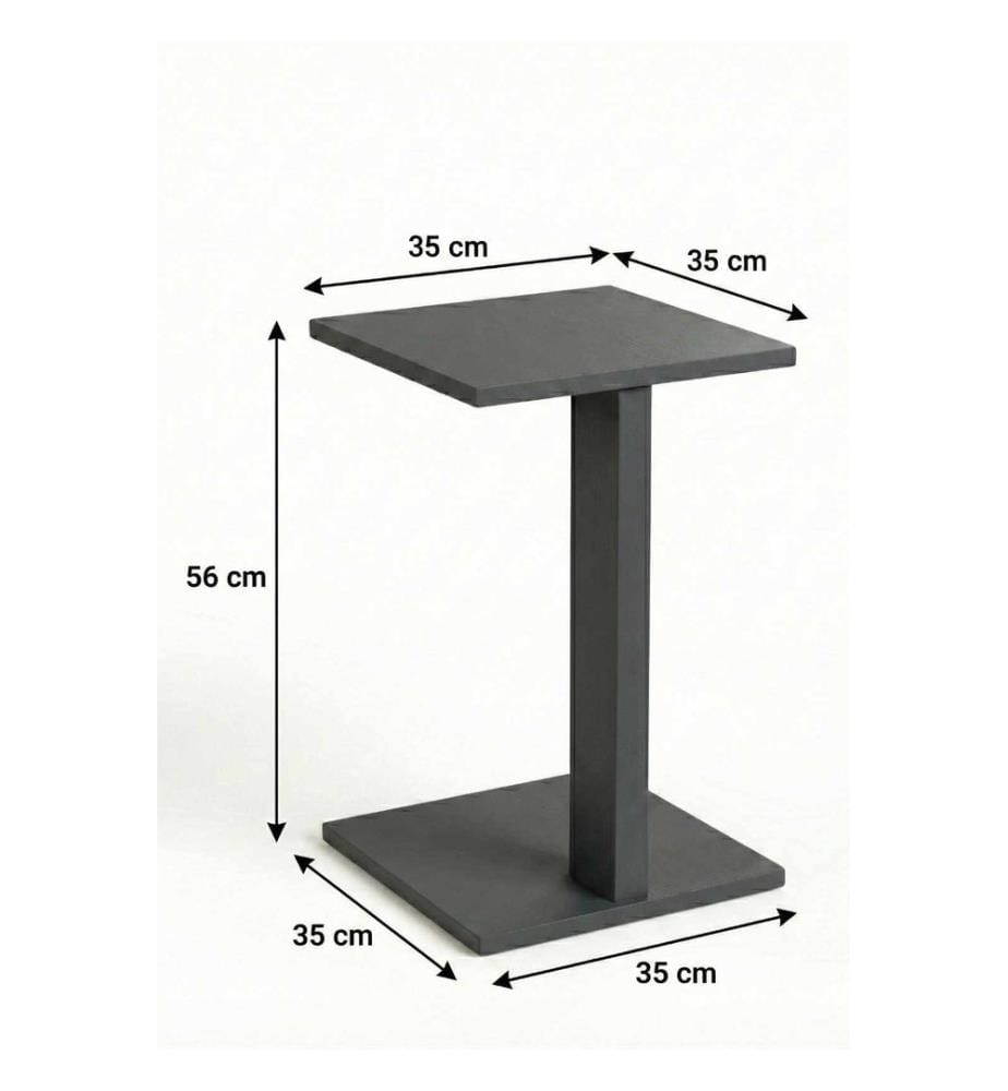 Beistelltisch, 100 % melaminbeschichtete Spanplatte, Grau