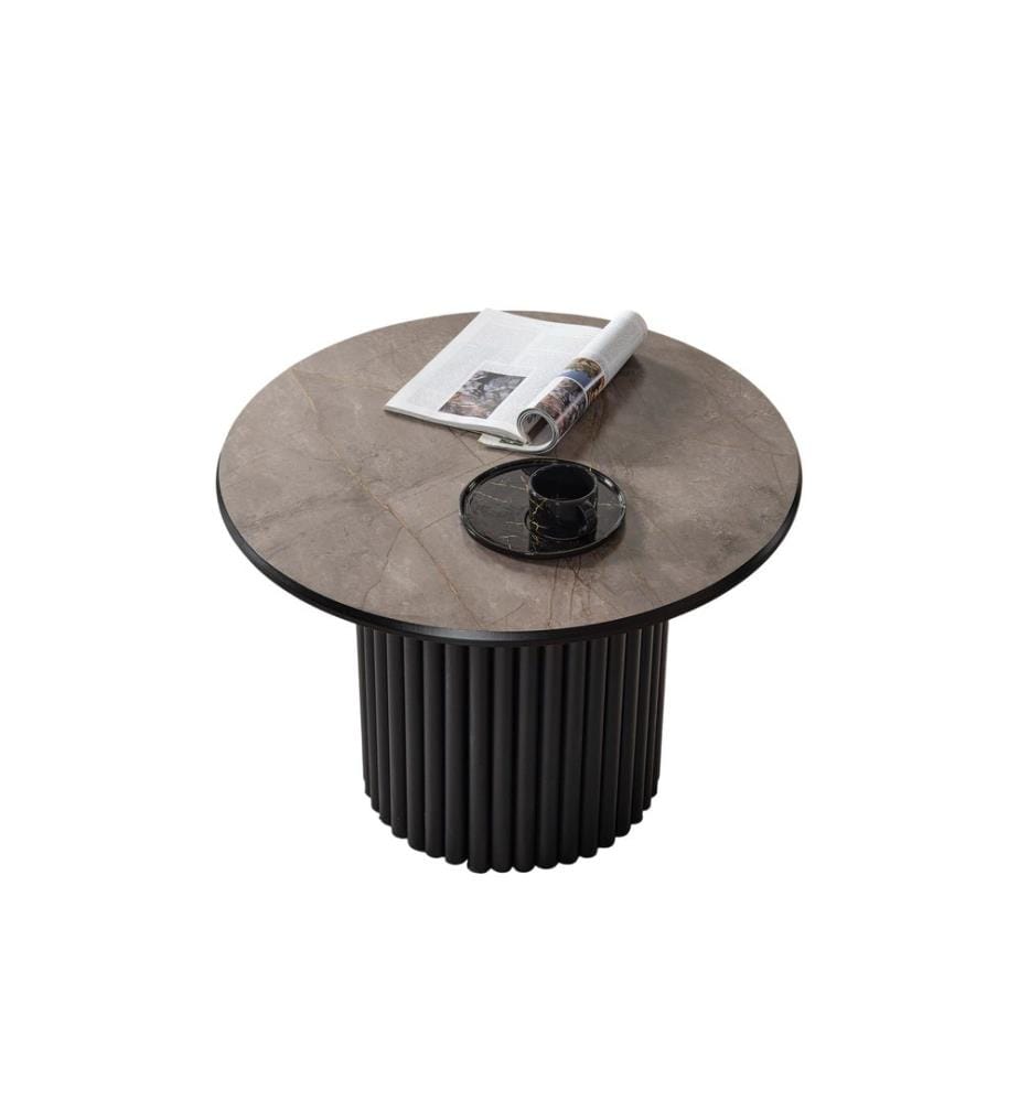 Couchtisch, 100 % Metall, Schwarz