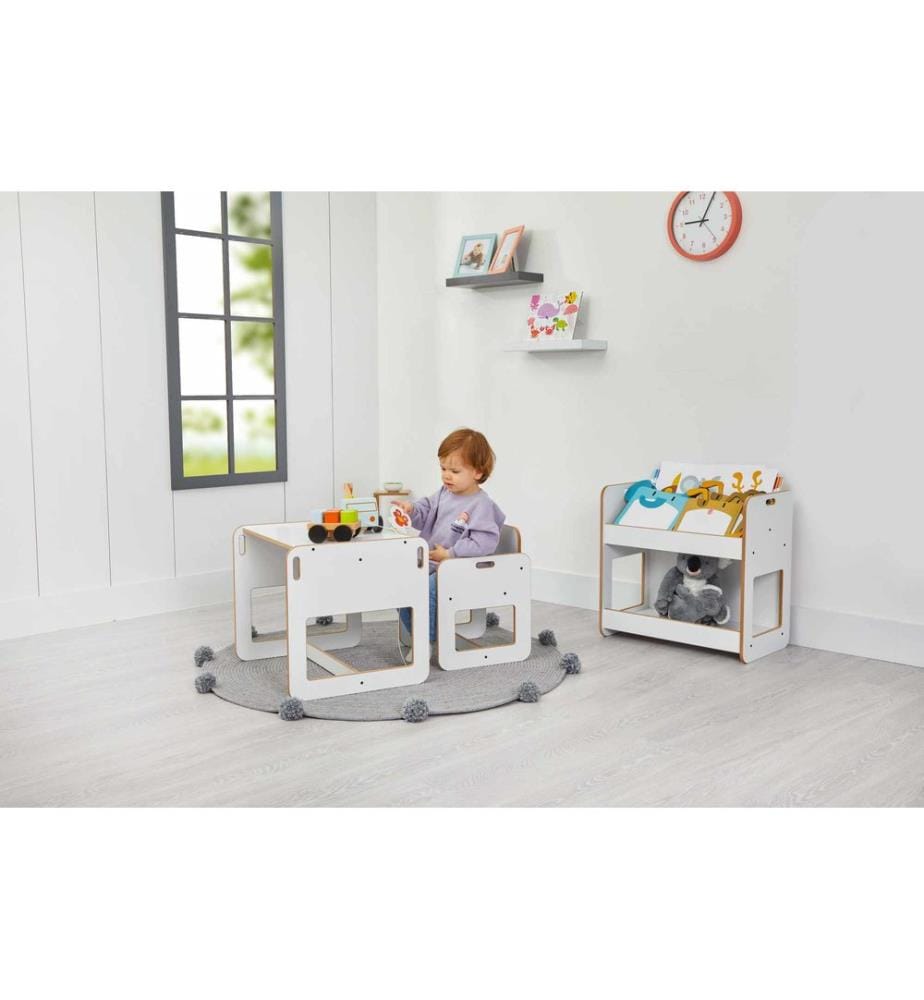 Kindertischset, 100 % MDF, Weiss
