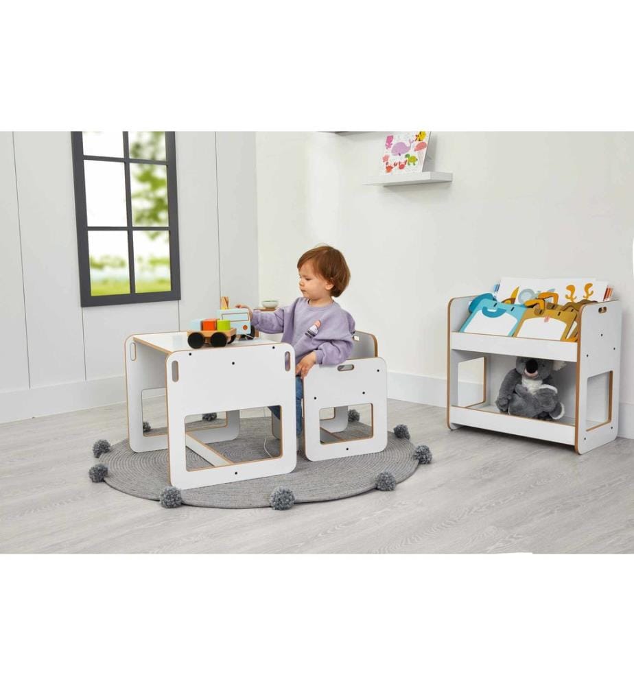 Kindertischset, 100 % MDF, Weiss