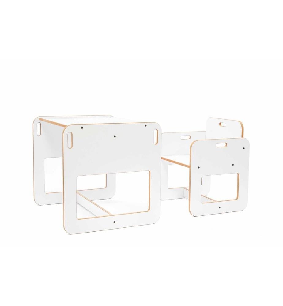 Kindertischset, 100 % MDF, Weiss