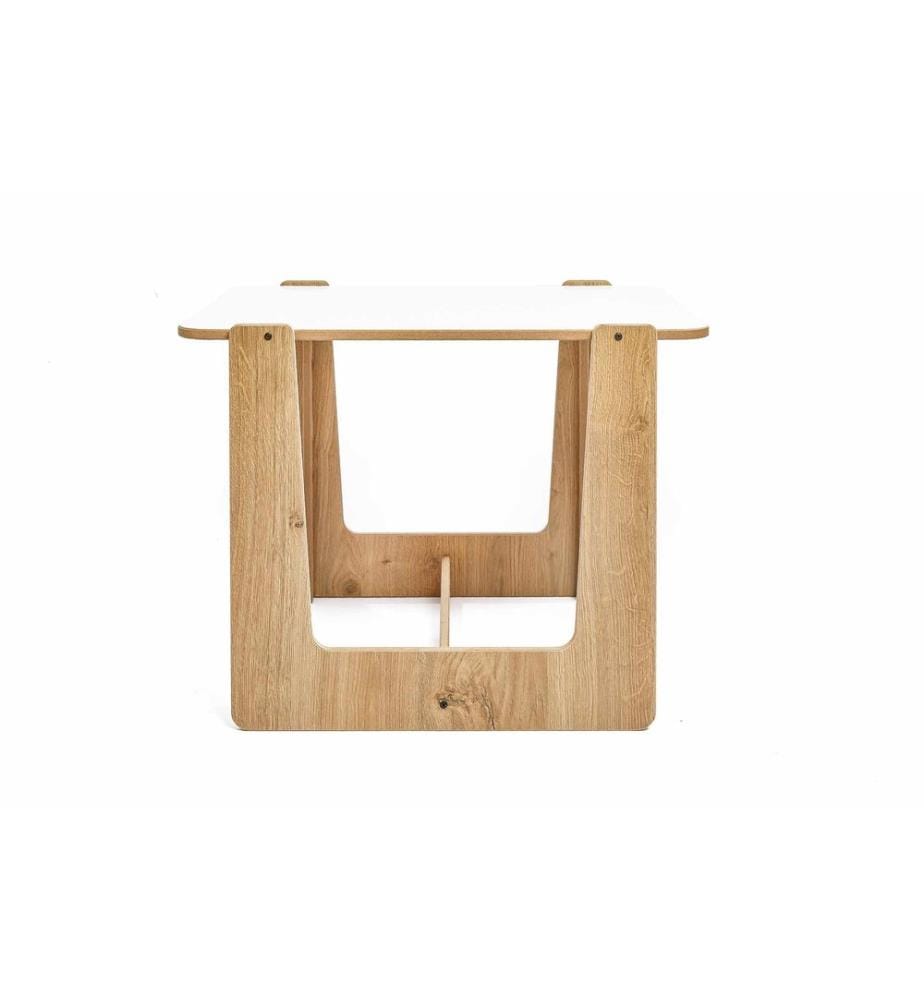 Ensemble table et chaises pour enfants, 100 % MDF, blanc, naturel