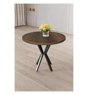 Esstisch, 100 % melaminbeschichtete Spanplatte, Barock, Schwarz