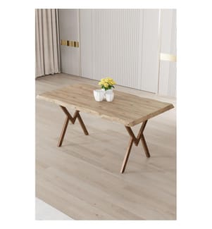 Esstisch, 100 % MDF, Atlantische Kiefer, Braun