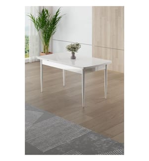 Esstisch, 100 % MDF, Weiss