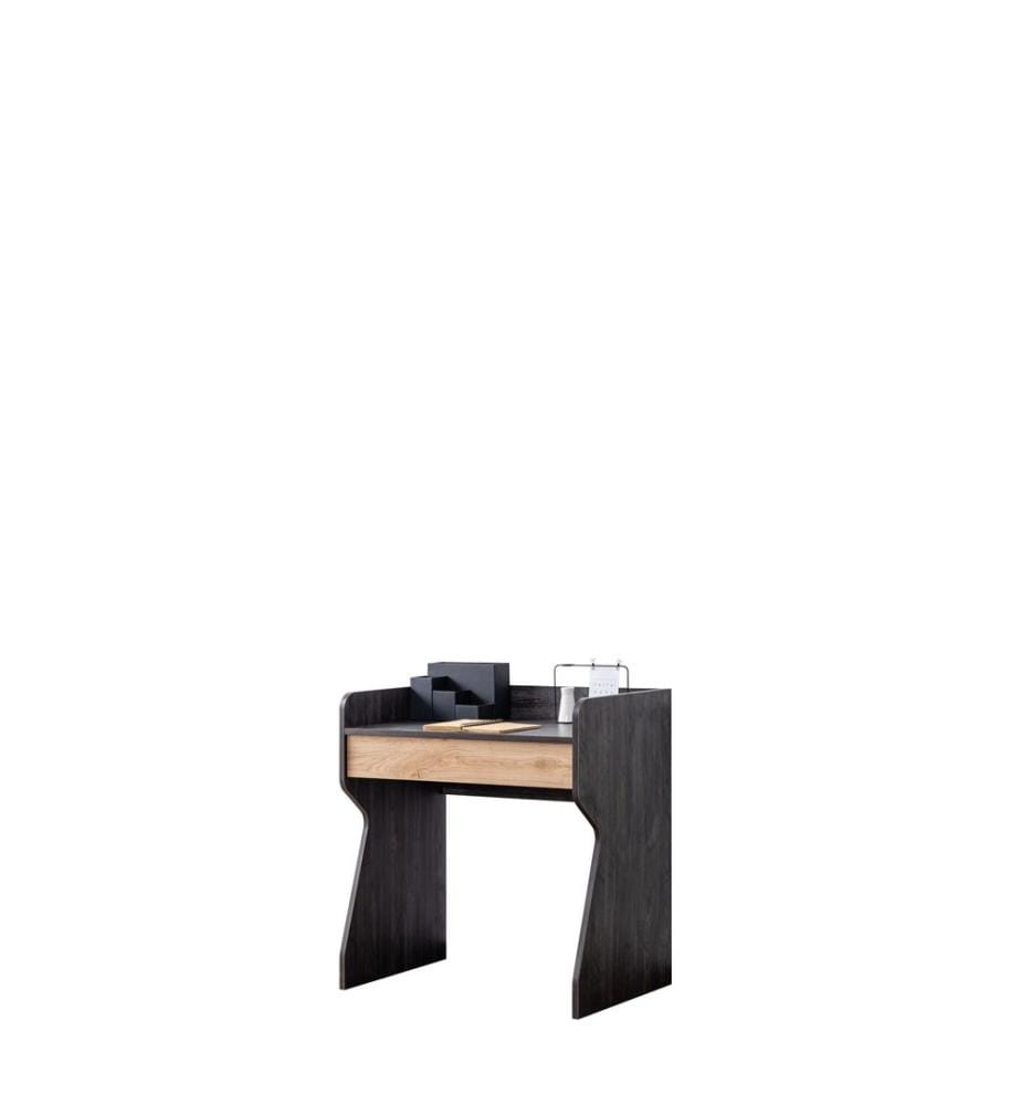 Schreibtisch, 100 % melaminbeschichtete Spanplatte, Anthrazit, Braun