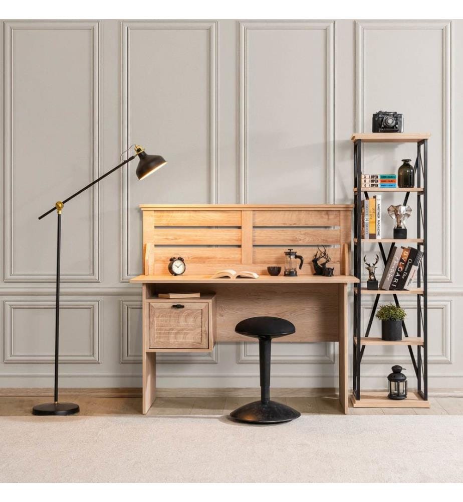 Bureau d'étude, panneau de particules 100 % mélaminé, marron