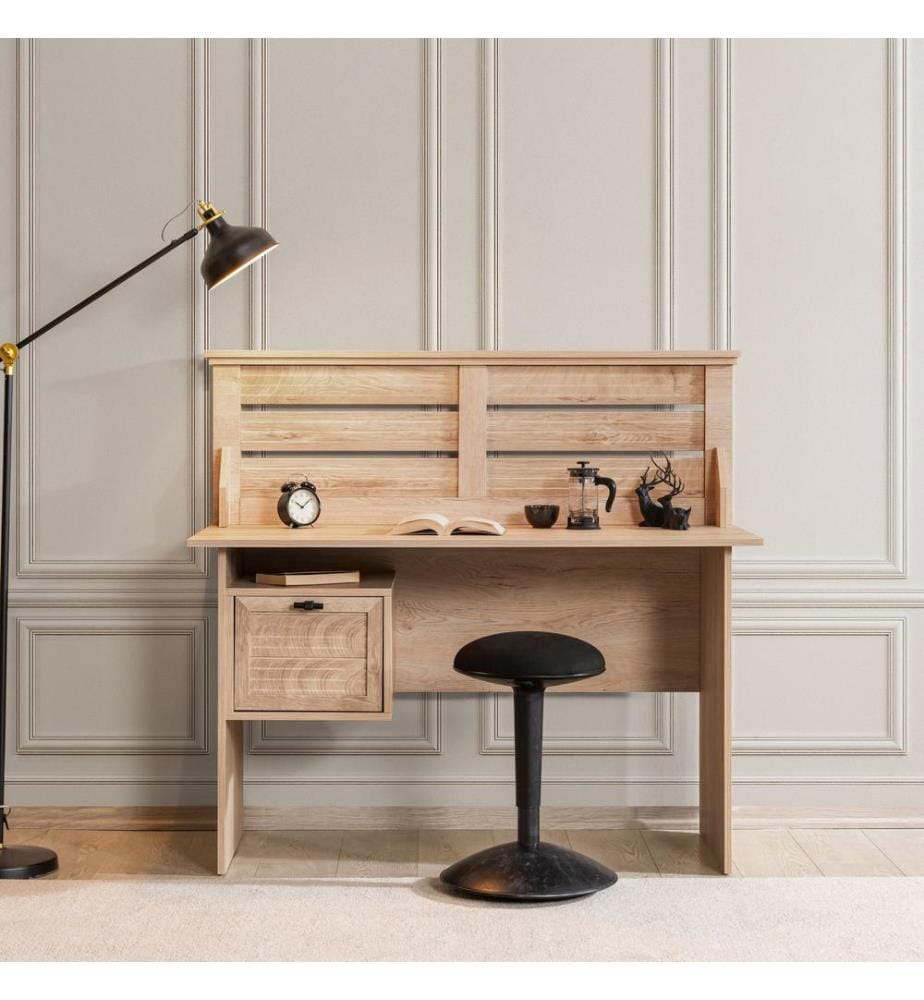 Bureau d'étude, panneau de particules 100 % mélaminé, marron