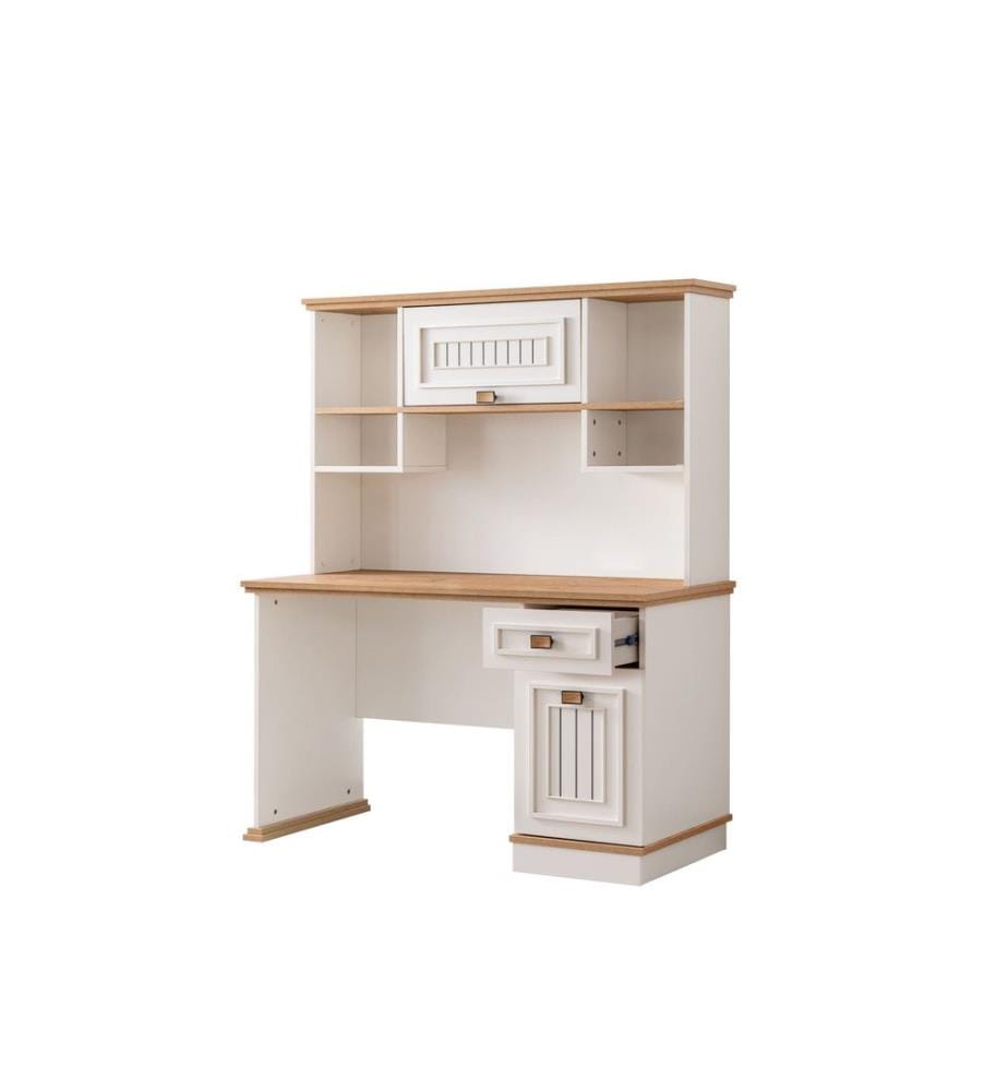 Bureau d'étude, panneau de particules 100 % mélaminé, crème clair