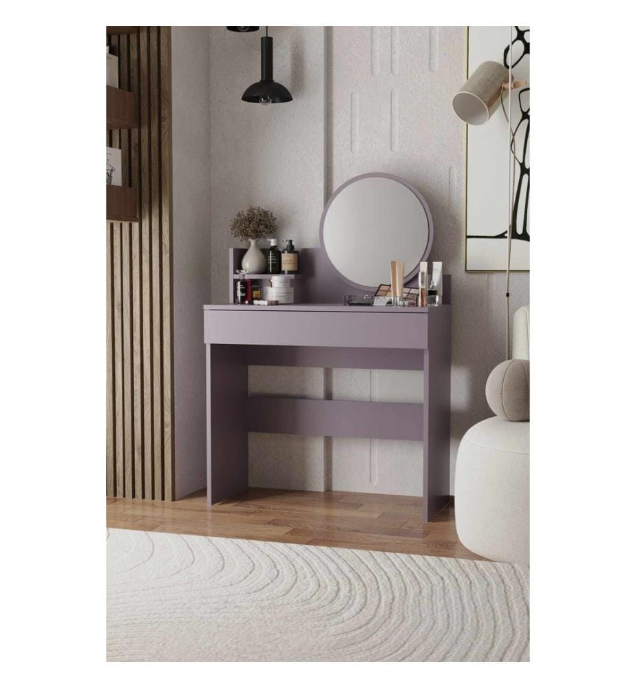 Table de maquillage, panneau de particules 100 % mélaminé, anémone