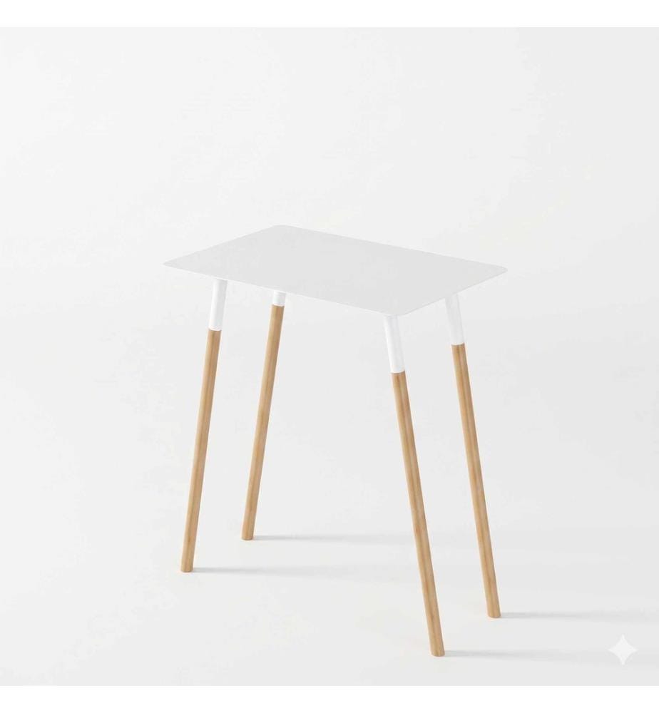 Table d'appoint, 100 % métal, blanche