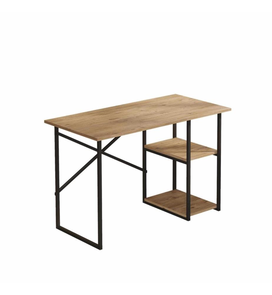 Schreibtisch, 100 % melaminbeschichtete Spanplatte, Natur