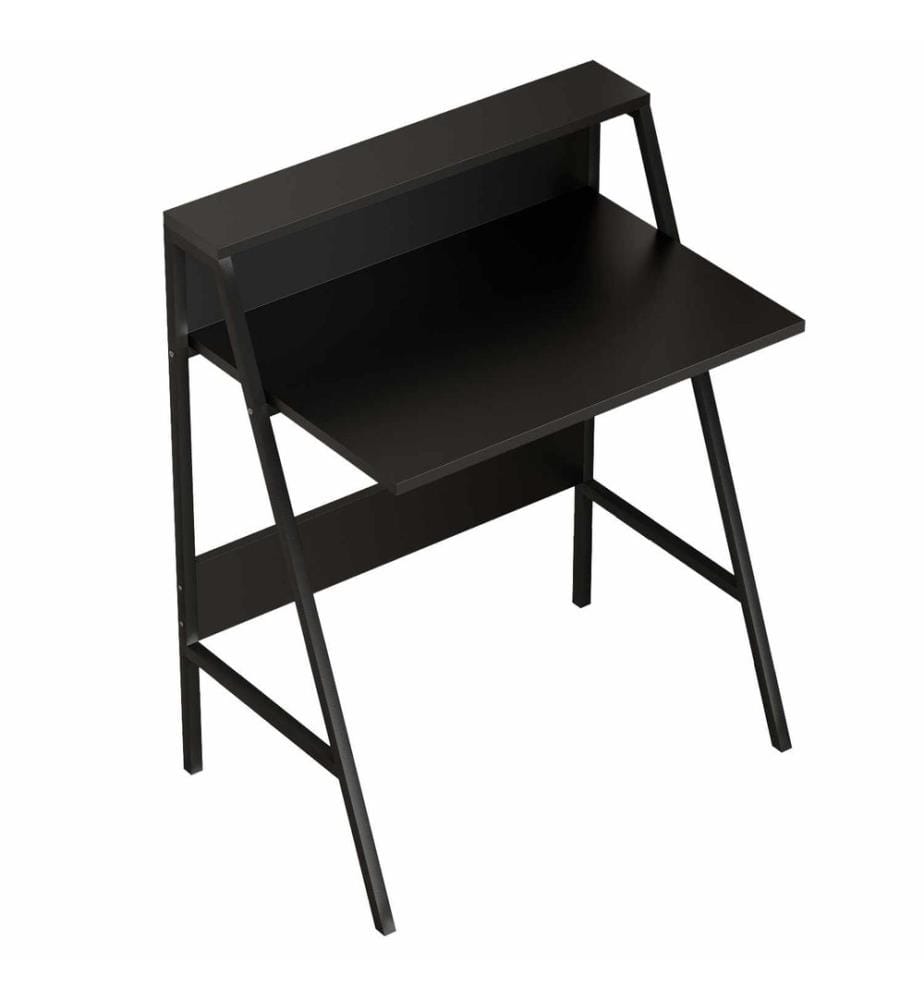 Schreibtisch, 100 % melaminbeschichtete Spanplatte, Schwarz
