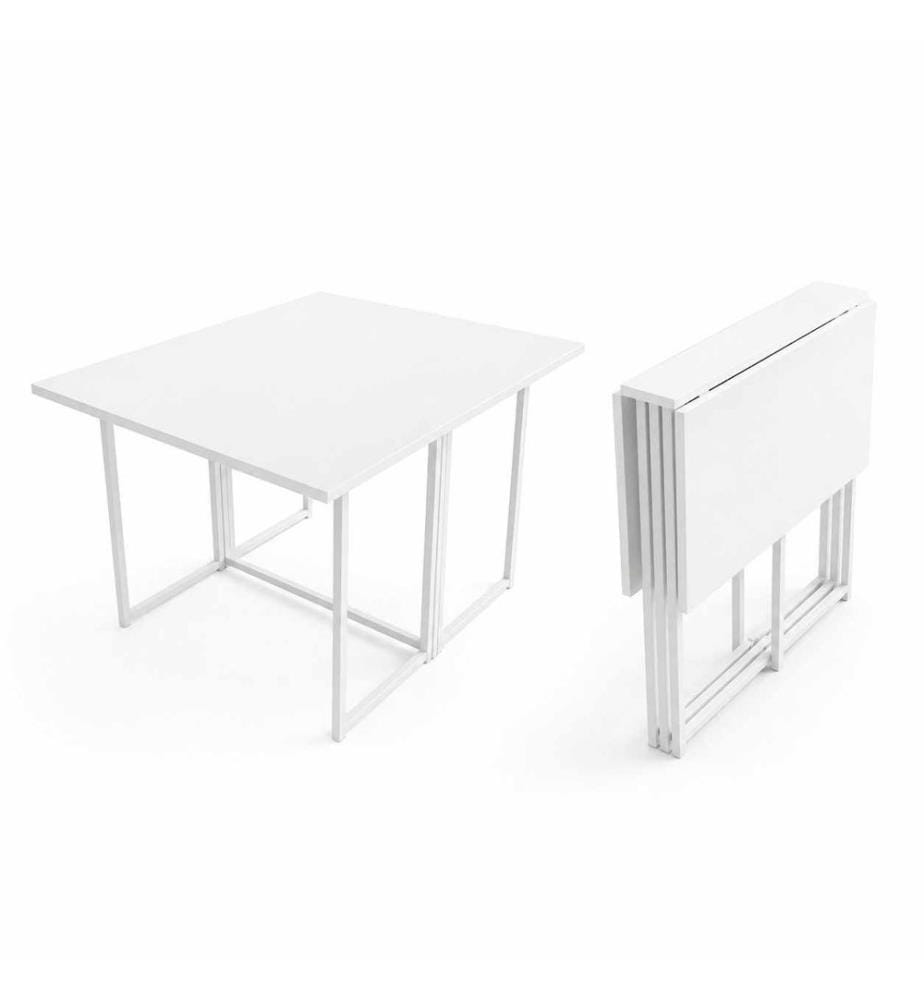 Klapptisch, 100 % melaminbeschichtete Spanplatte, weiss