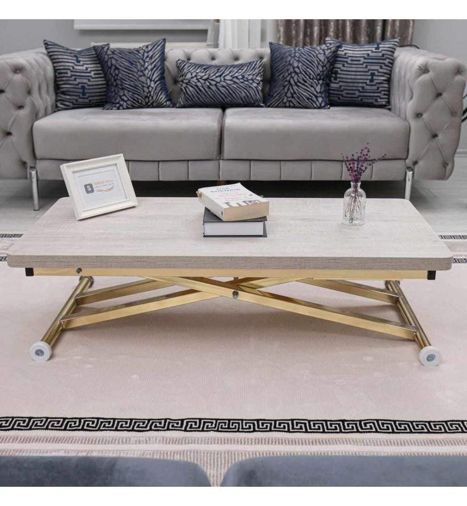 Couchtisch, 100 % MDF, Lissabon, Gold