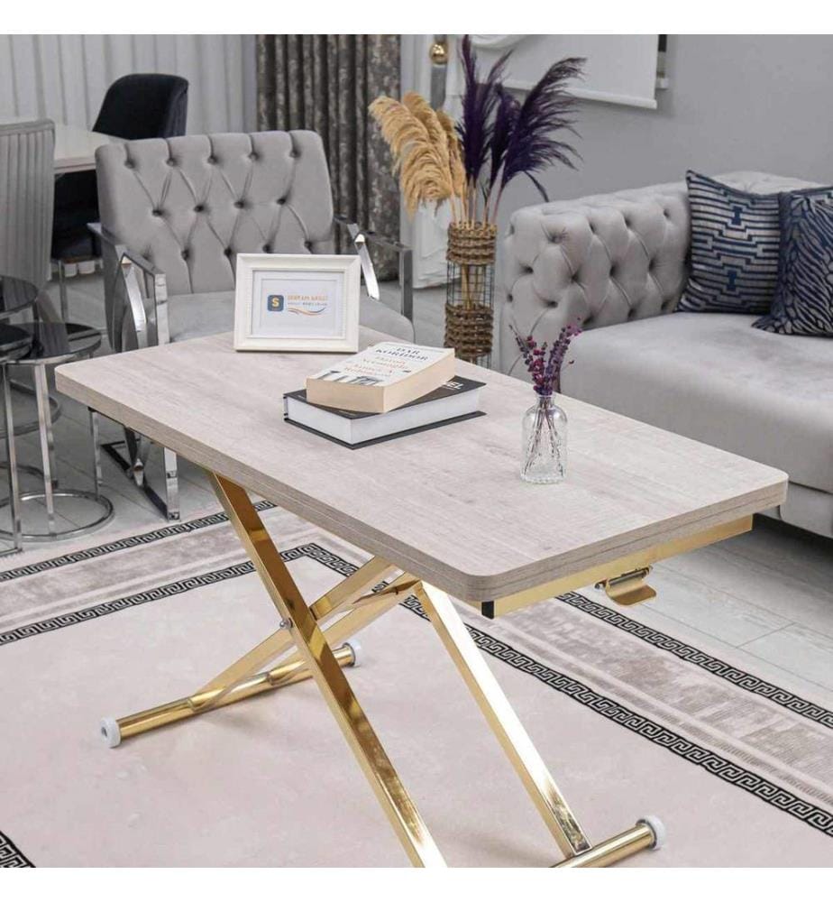 Couchtisch, 100 % MDF, Lissabon, Gold