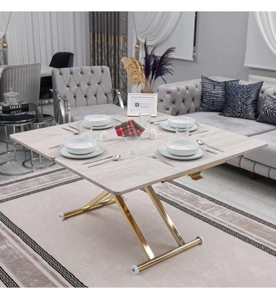 Couchtisch, 100 % MDF, Lissabon, Gold
