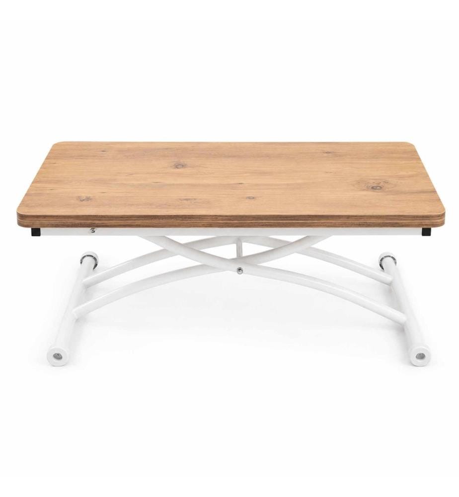 Table basse, 100 % MDF, pin, blanc
