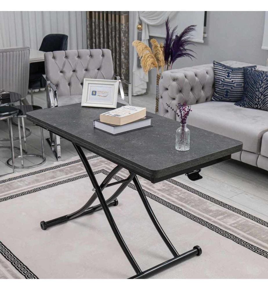 Table basse, 100 % MDF, anthracite, noir