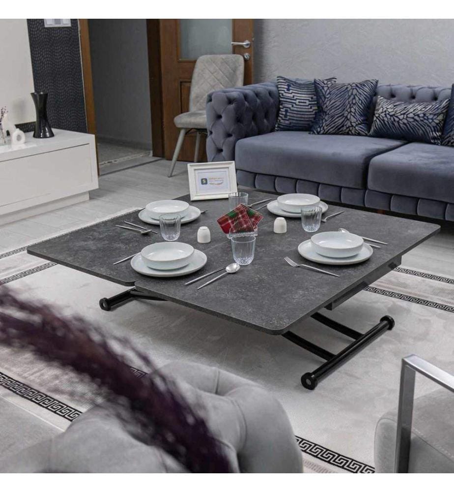 Table basse, 100 % MDF, anthracite, noir