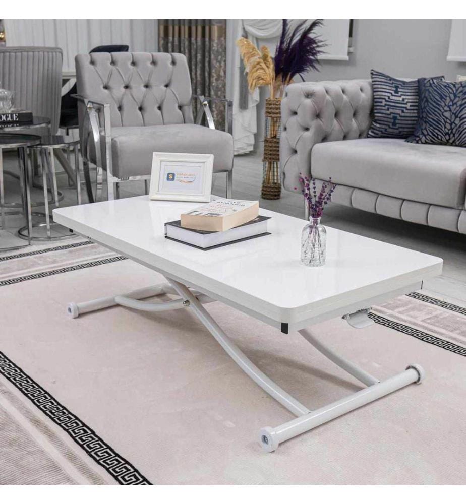Table basse, 100 % MDF, blanche