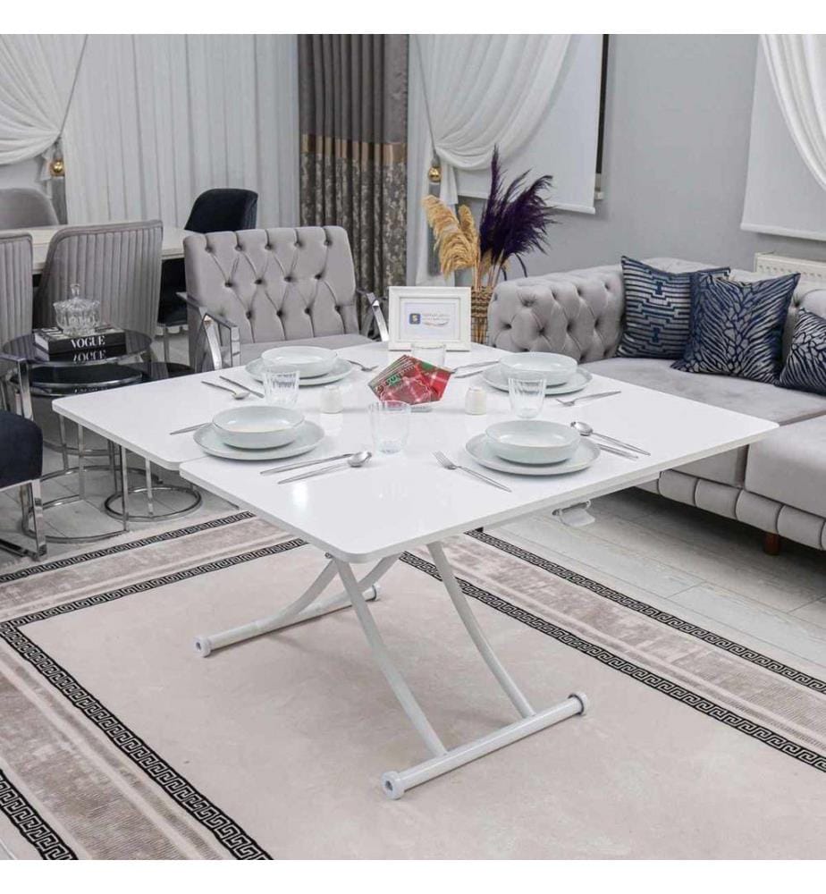 Table basse, 100 % MDF, blanche