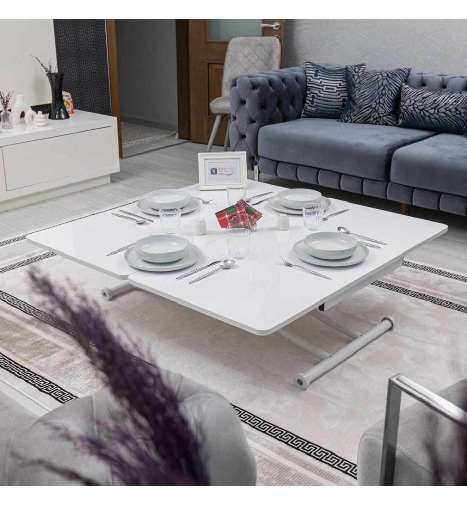 Table basse, 100 % MDF, blanche