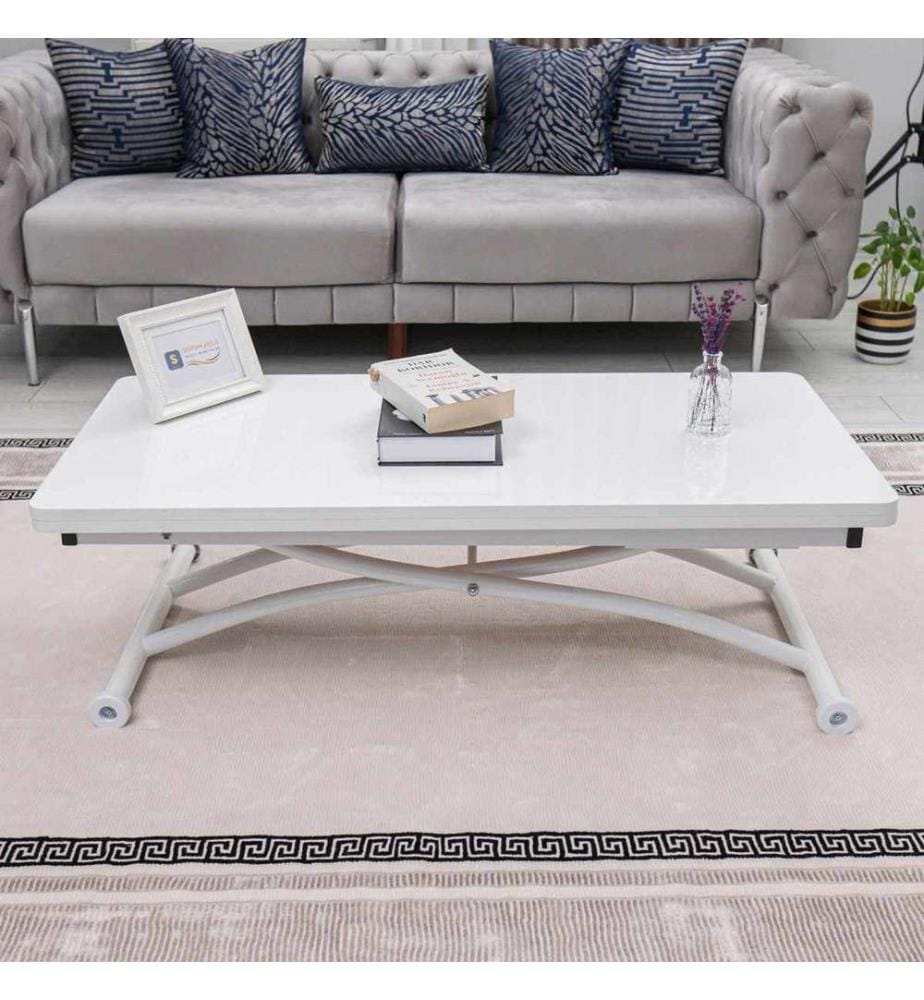 Table basse, 100 % MDF, blanche