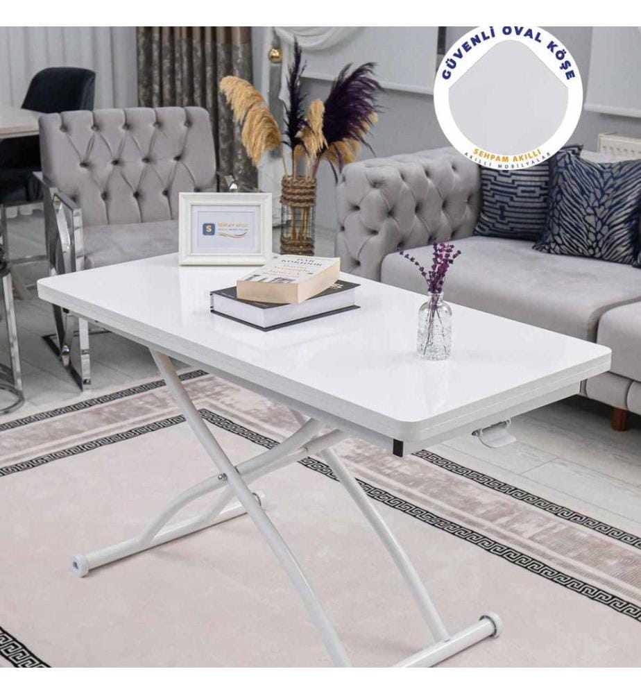 Table basse, 100 % MDF, blanche