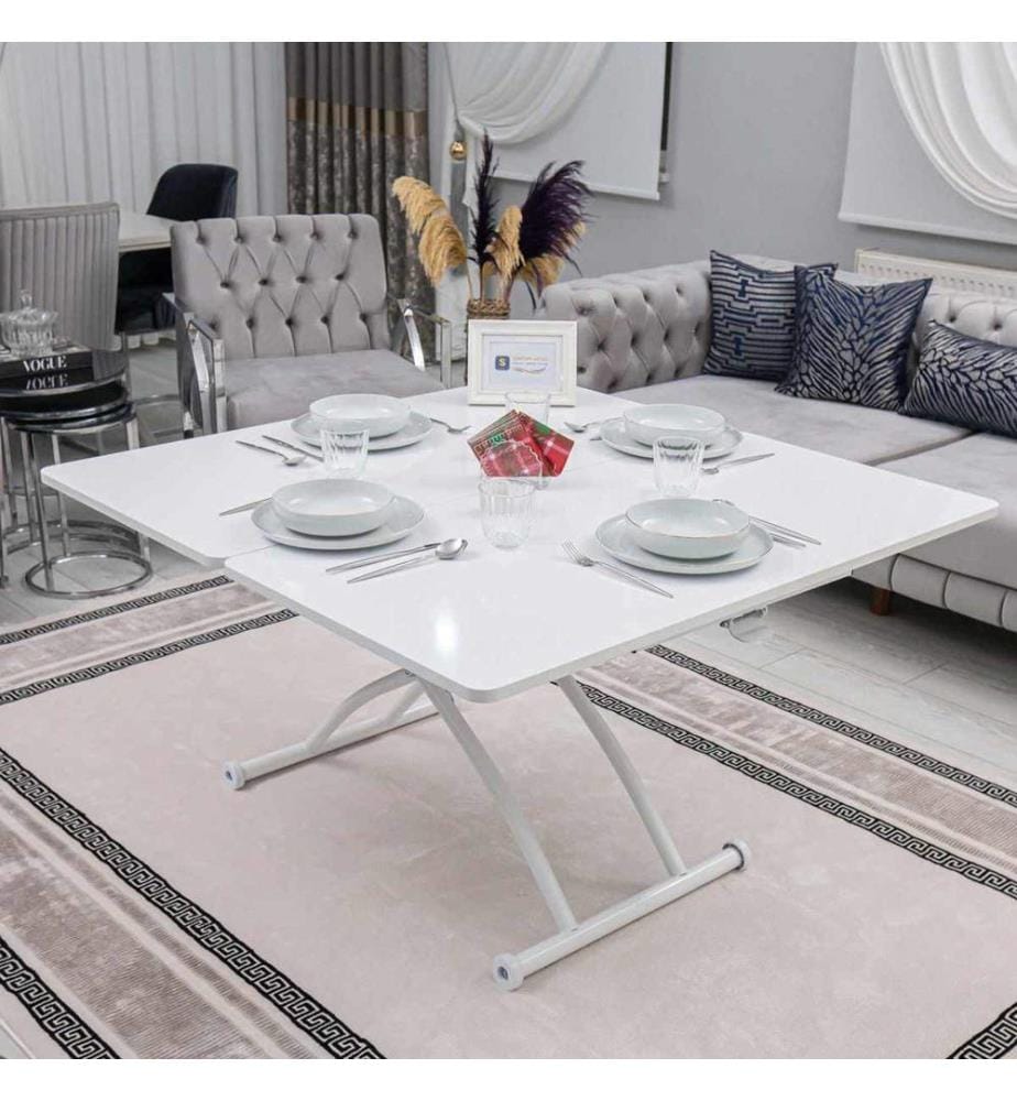 Table basse, 100 % MDF, blanche