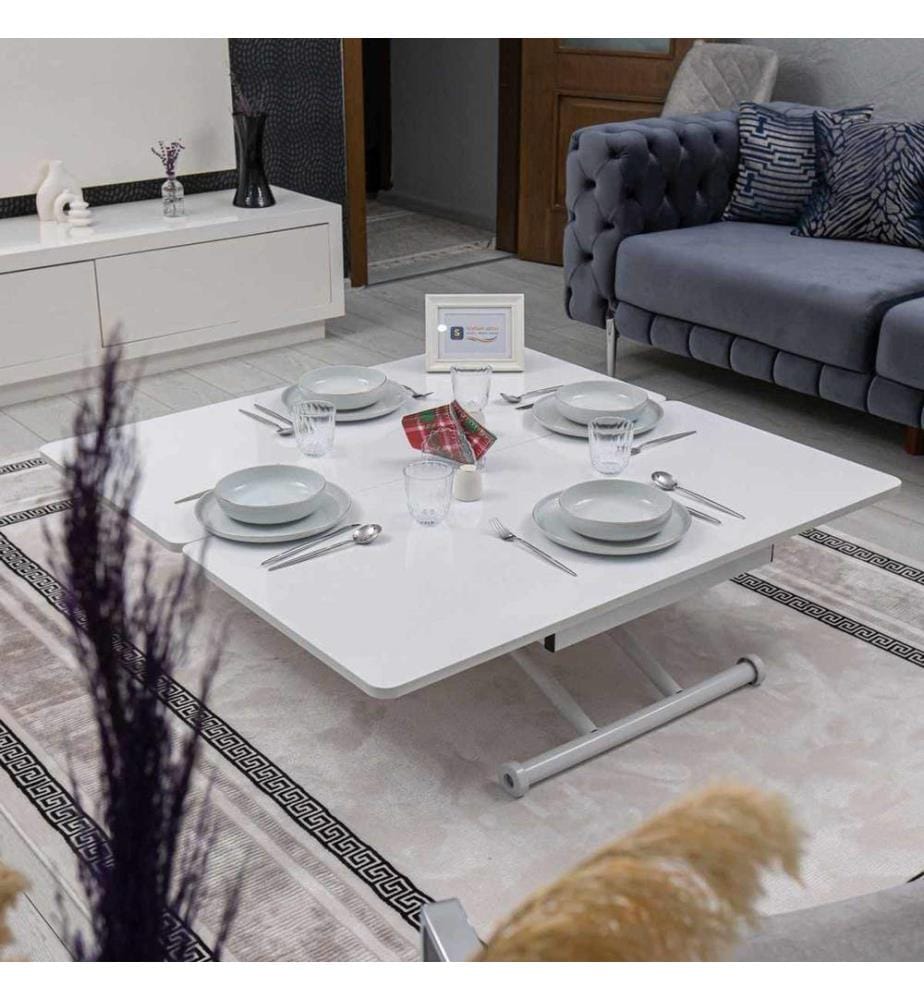 Table basse, 100 % MDF, blanche