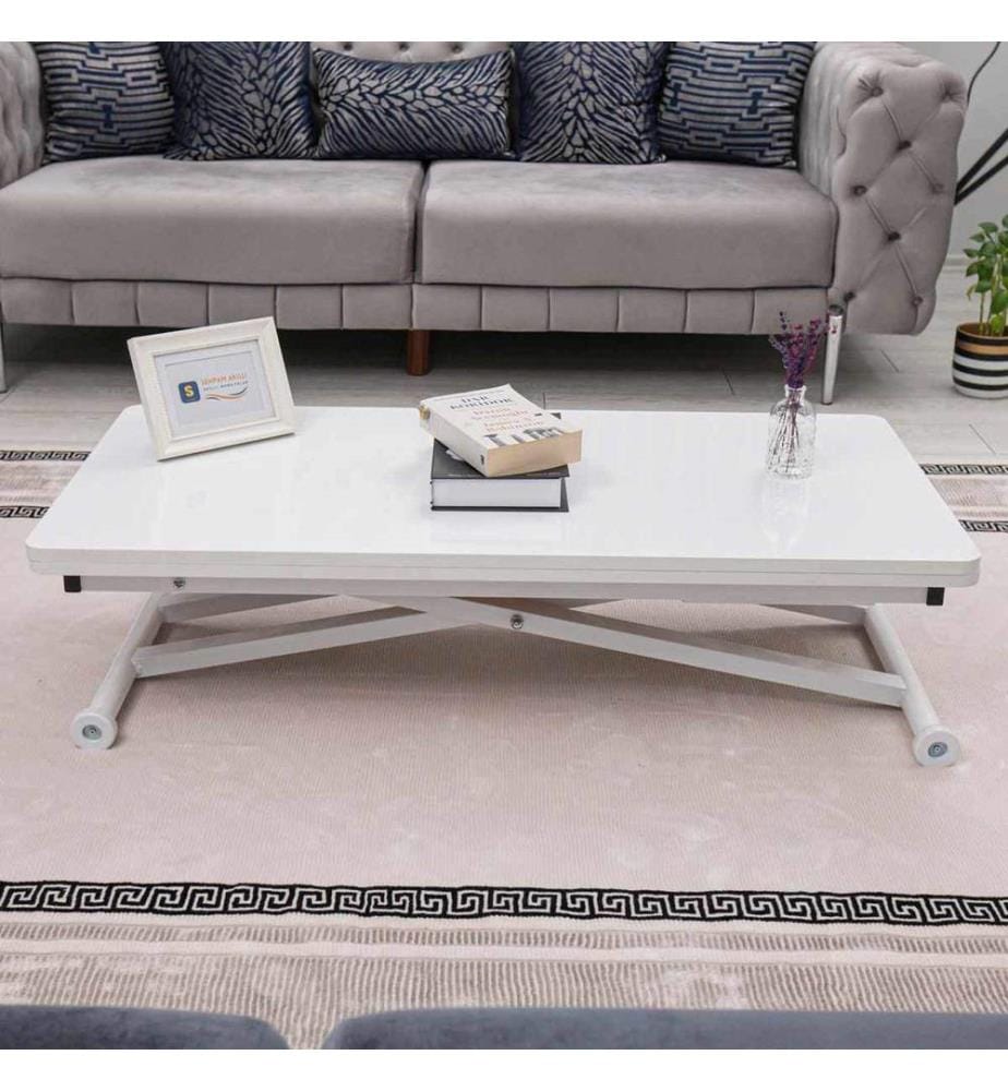 Table basse, 100 % MDF, blanche