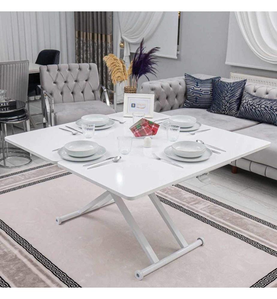 Table basse, 100 % MDF, blanche