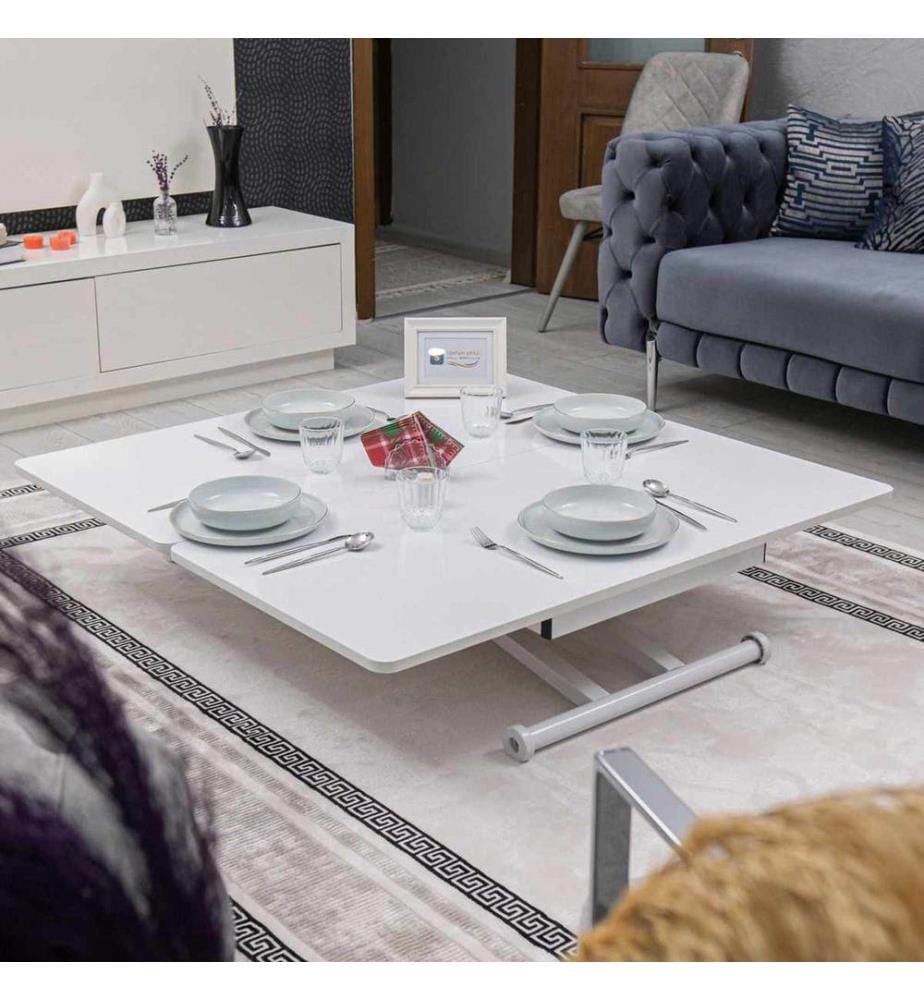 Table basse, 100 % MDF, blanche