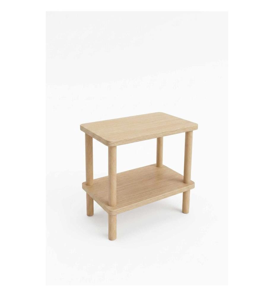 Beistelltisch, 100 % melaminbeschichtete Spanplatte, Saphir-Eiche