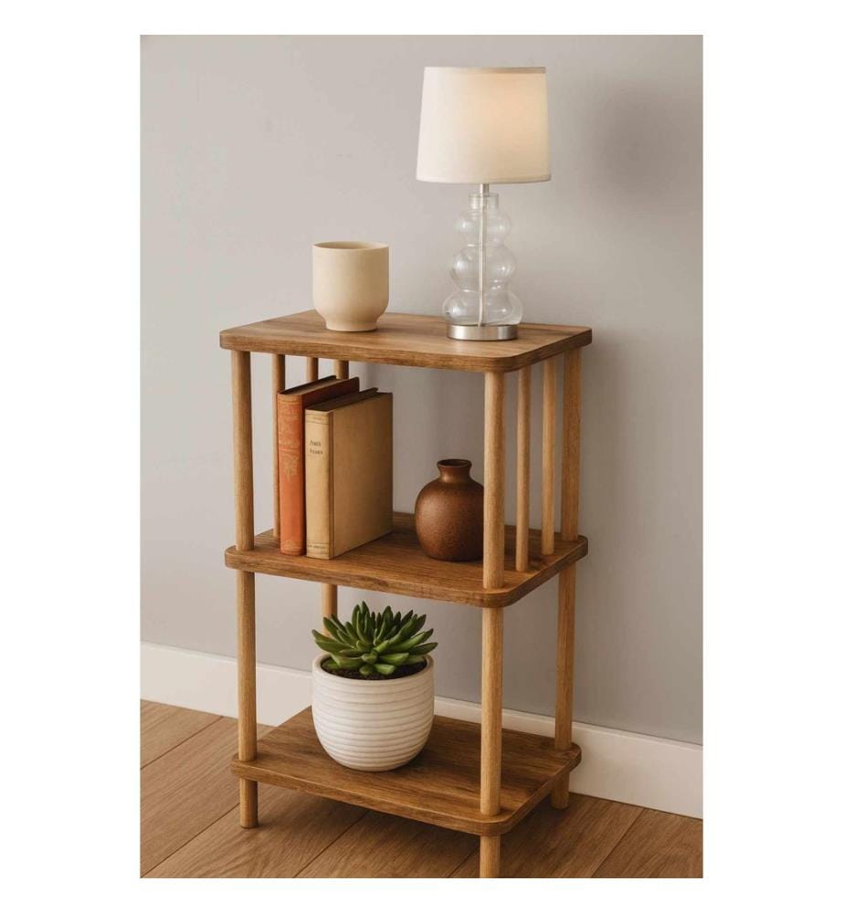 Table d'appoint, panneau de particules 100 % mélaminé, pin