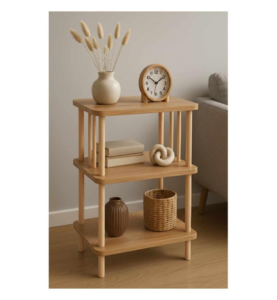 Table d'appoint, panneau de particules 100 % mélaminé, chêne saphir