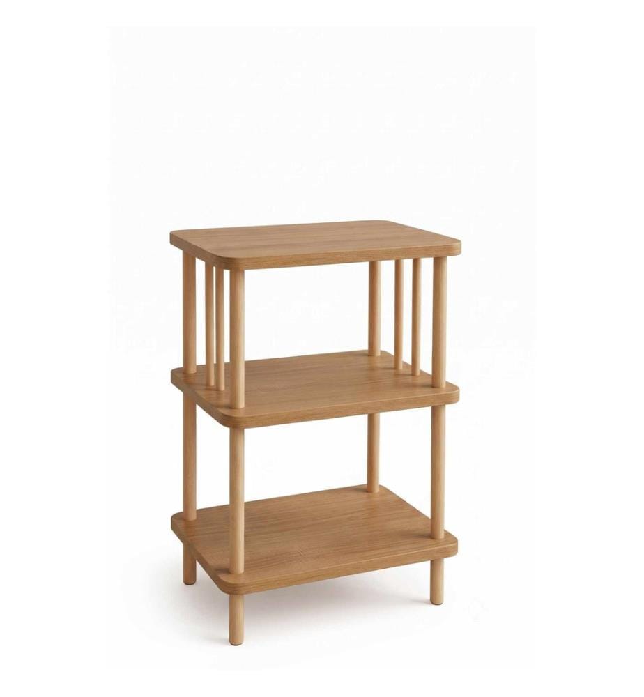 Table d'appoint, panneau de particules 100 % mélaminé, chêne saphir
